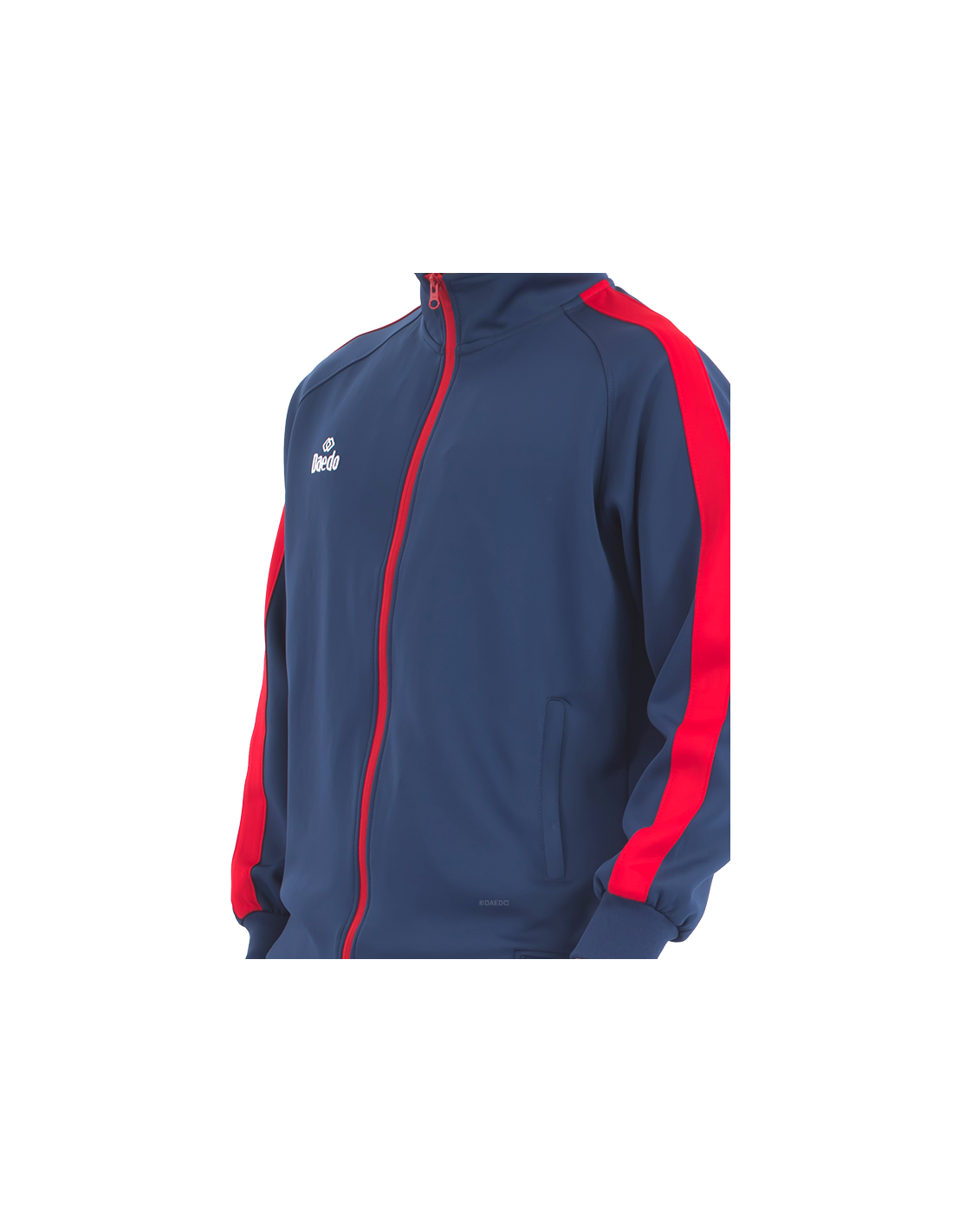 Slim Fit Tracksuit With Blue/Red Neck*++*Slim Fit Tracksuit With Blue/Red Neck